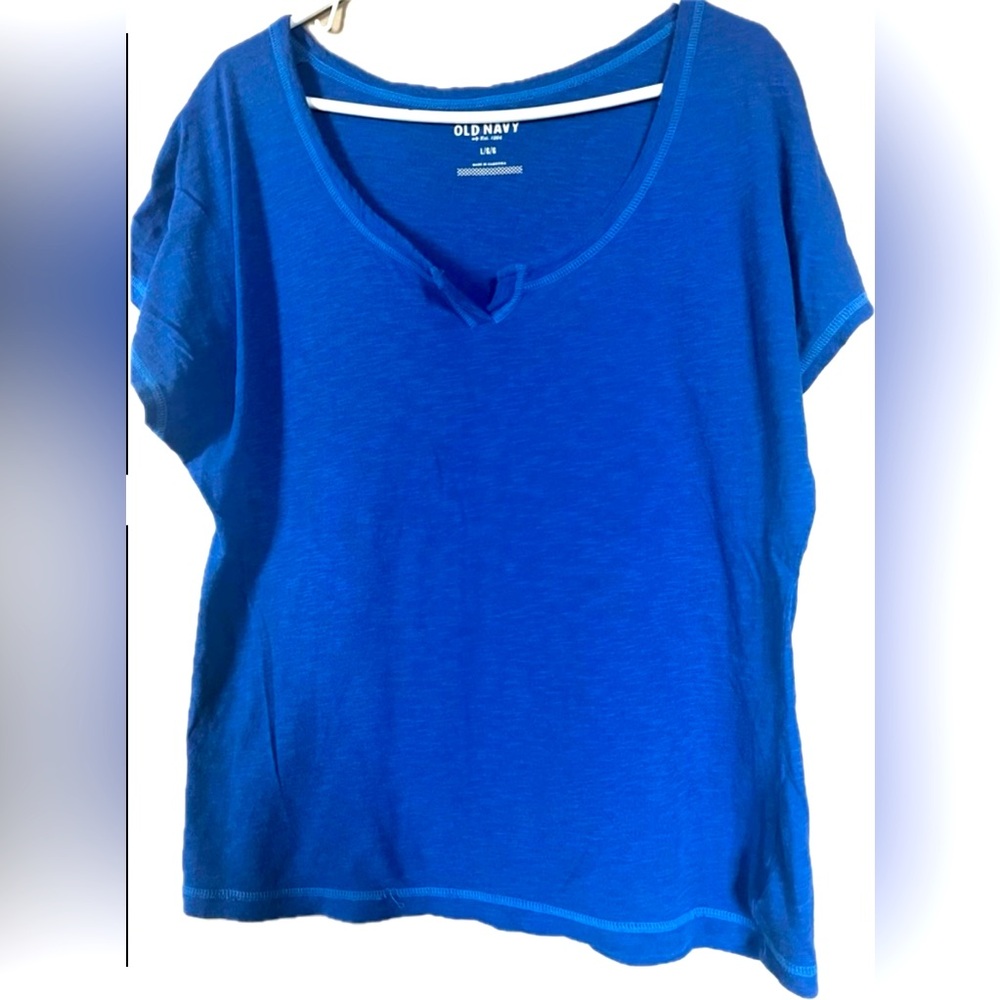 Old Navy Blue Relaxed Short Sleeve shirt. Women’s Size Large